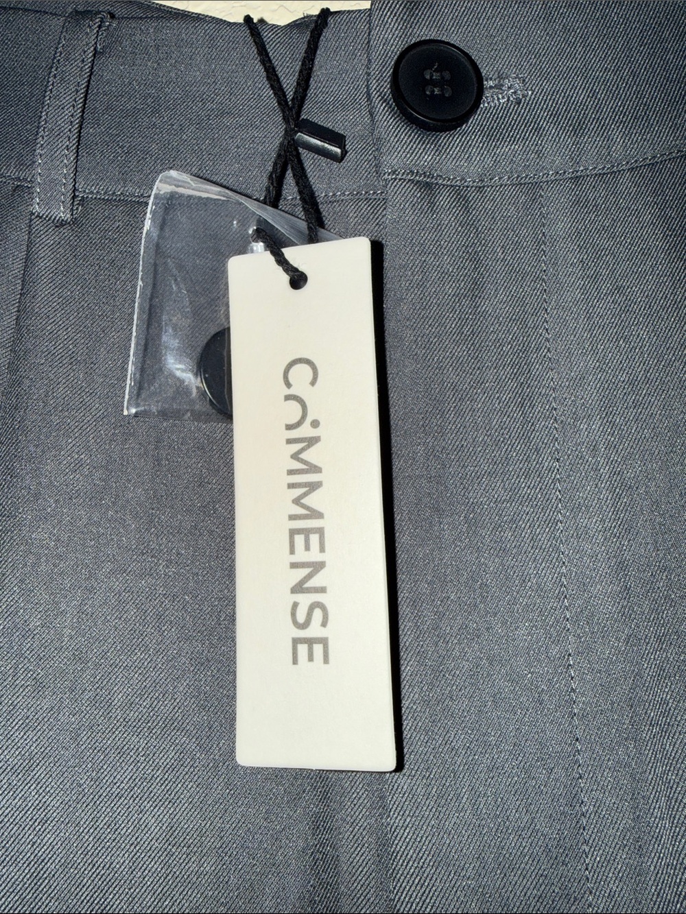 C•MENSE Charcoal Gray Wide Leg Cargo Pants XS NWT High Rise Pleated - Picture 2 of 12